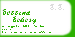 bettina bekesy business card