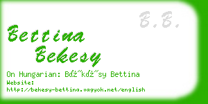 bettina bekesy business card